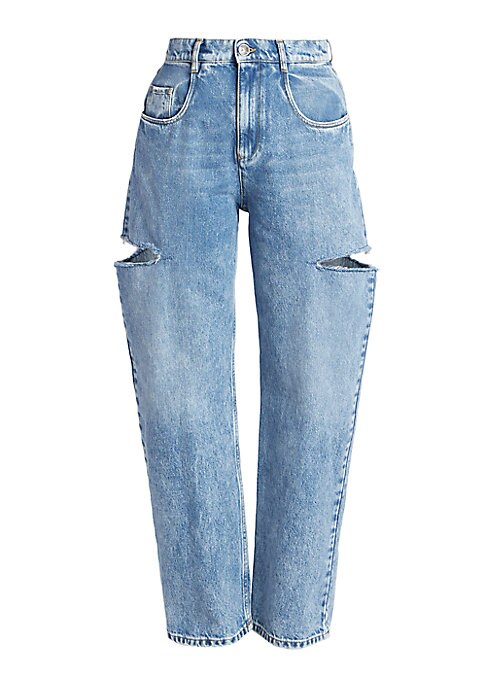 Chic Slashed Wide Jeans