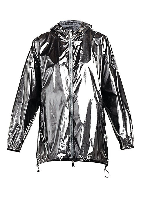 Metallic Oversized Hooded Jacket