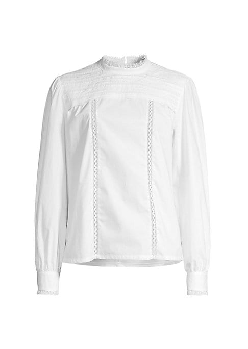Chic Lace Trim Blouse