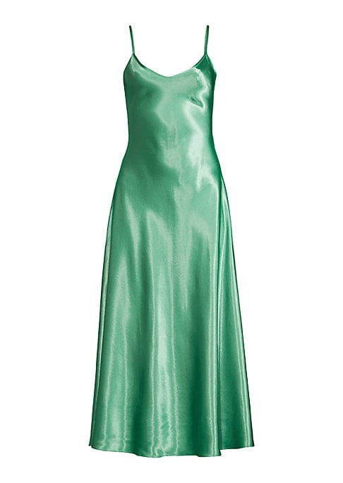 Lustrous Pleat Midi Dress