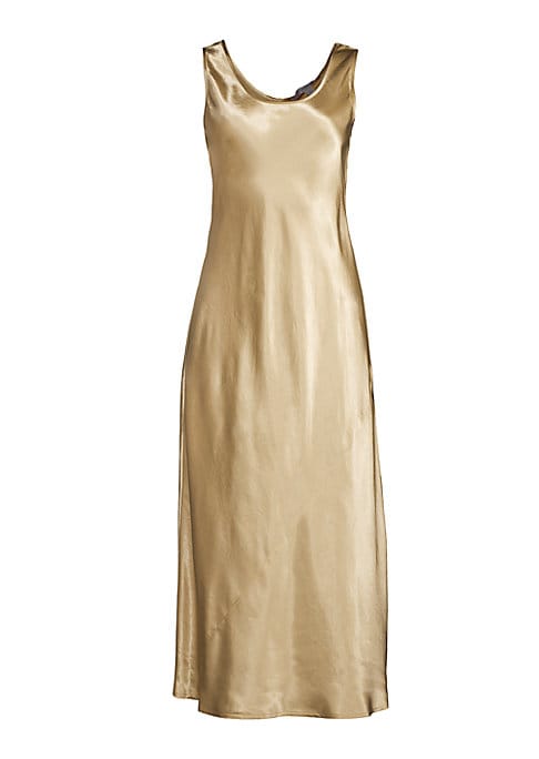 Satin Elegance Midi Dress