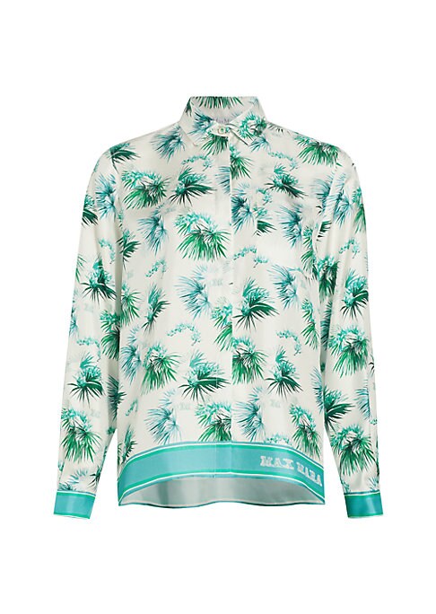 Silk Satin Print Blouse