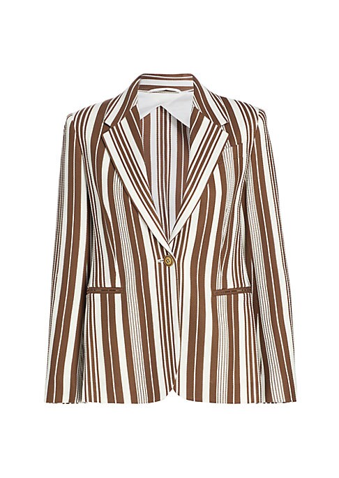 Striped Cotton Elegance Blazer