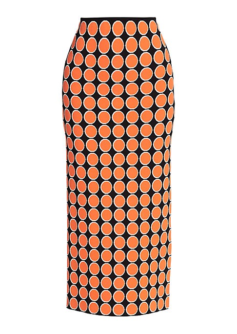 Geo Print Midi Skirt