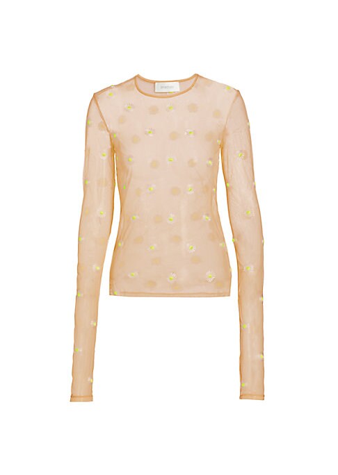 Daisy Mesh Pullover Top