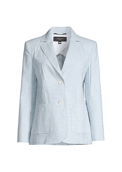 Pinstripe Patch Pocket Jacket
