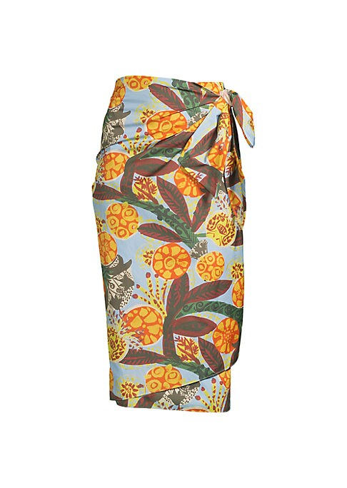 Geometric Wrap Midi Skirt