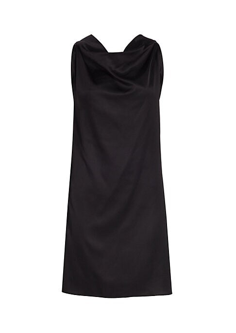 Satin Sleeve-Tie Minidress