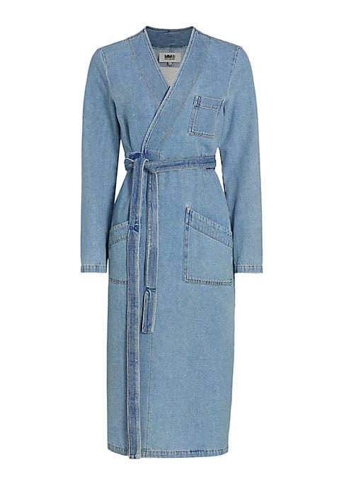 Denim Chic Trench Coat