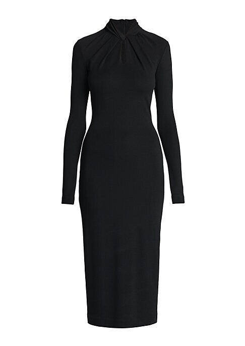 Elegant Twisted Midi Dress