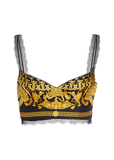 Lace-Cut Silk Top