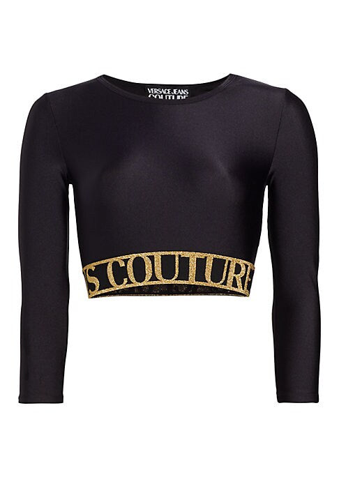 Metallic Band Crop Top