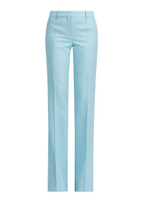 Monogrammed Wool Flare Pants