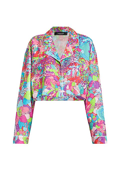 Floral Cropped Statement Blouse