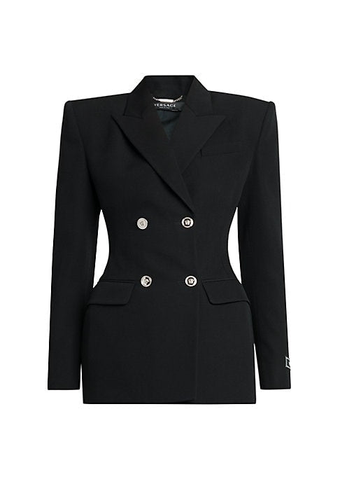 Chic Wool Double-Breasted Jacket