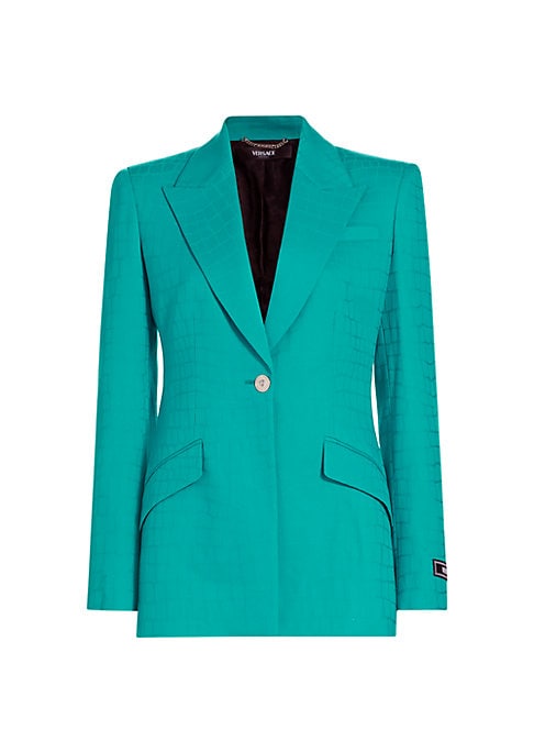 Croc-Inspired Luxe Jacket