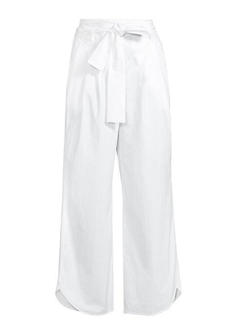 Belted High-Waist Trousers