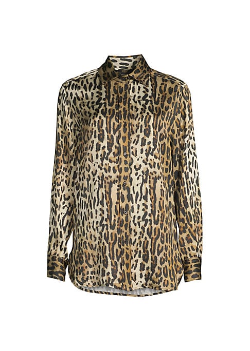 Animal Print Satin Shirt