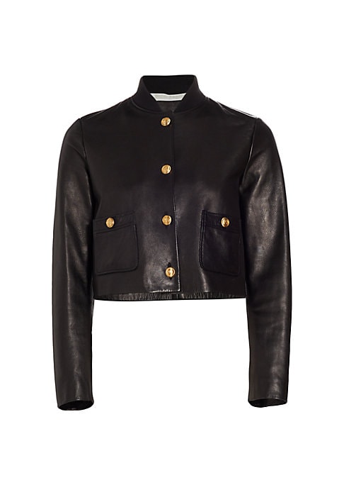 Chic Leather Bomber Jacket