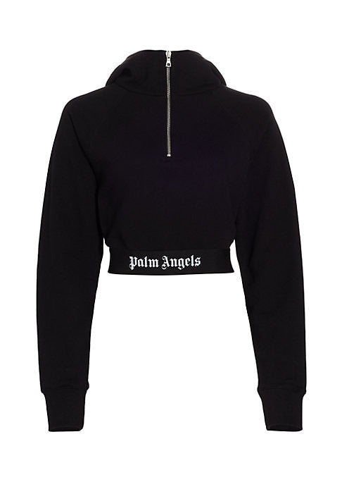 Zip-Up Cropped Hoodie