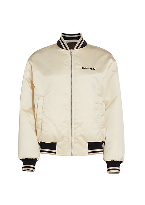 Lustrous Satin Bomber Jacket