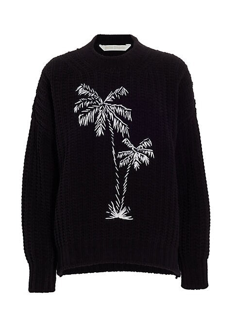 Cozy Palm Motif Sweater