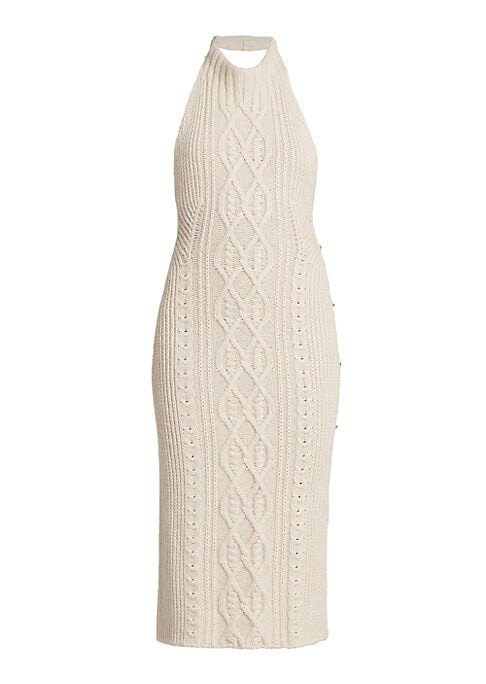 Open-Back Knit Midi Dress