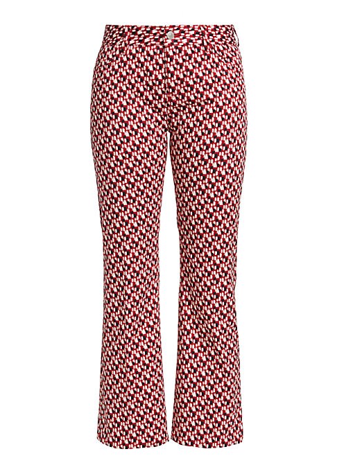 Brushed Print Casual Trousers