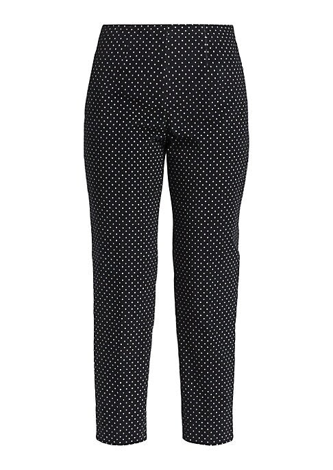 Printed Ankle Corduroy Trousers