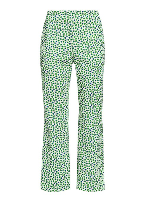 Floral High-Waist Crop Trousers