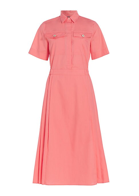 Chic Pleat Midi Dress