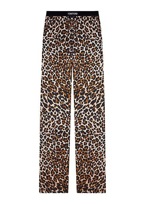 Chic Leopard Silk Pants