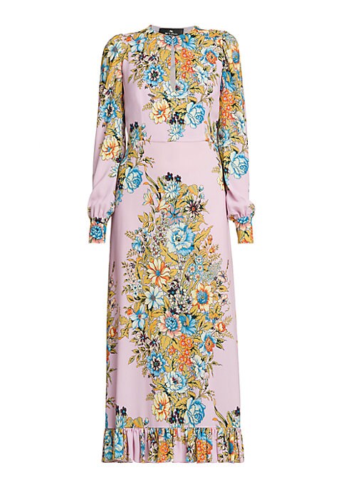 Floral Flounce Midi Dress