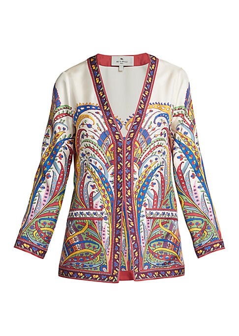 Abstract Silk Elegance Jacket