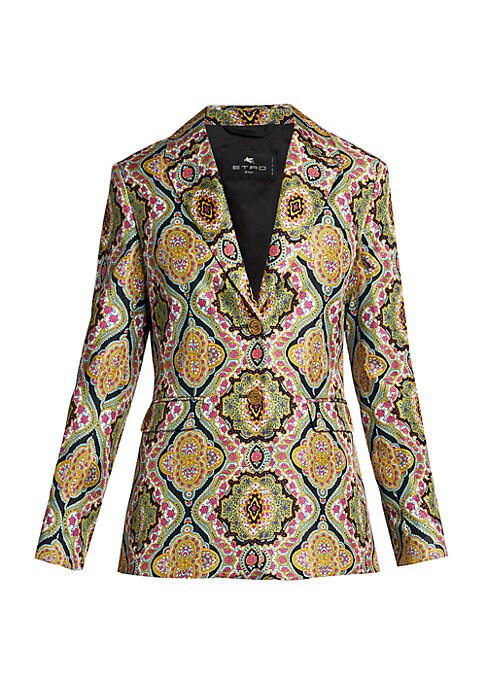 Abstract Silk Statement Jacket