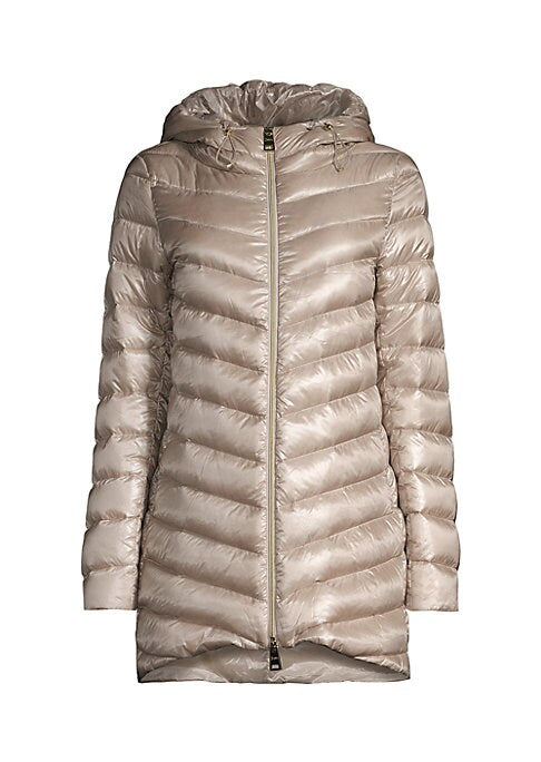 Glossy Toggle Puffer Coat