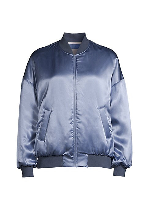 Luxe Satin Bomber Jacket