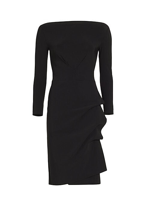 Elegant Ruffle Jersey Dress