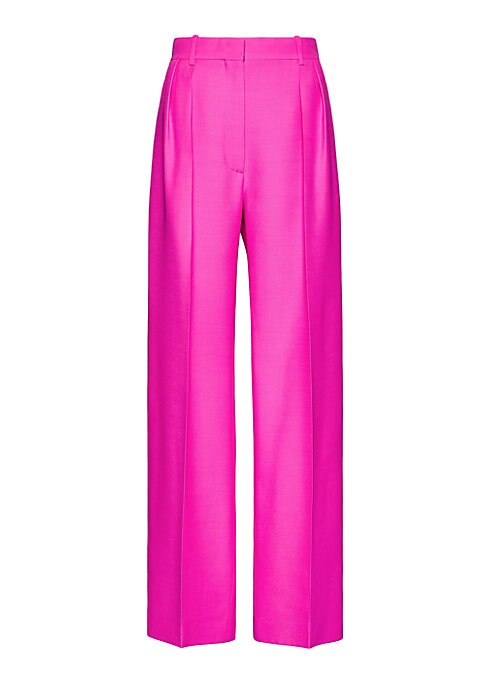 Silk Wool Pleat Trousers