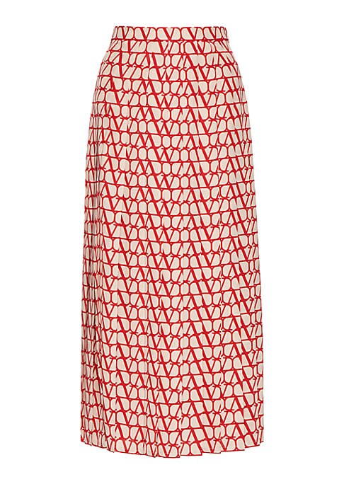 Vibrant Silk Print Skirt