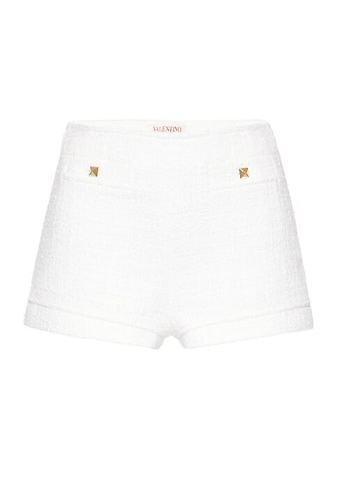 Chic Tweed Side Zip Shorts