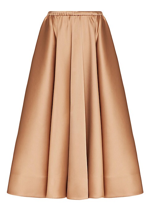 Silk Blend Midi Skirt