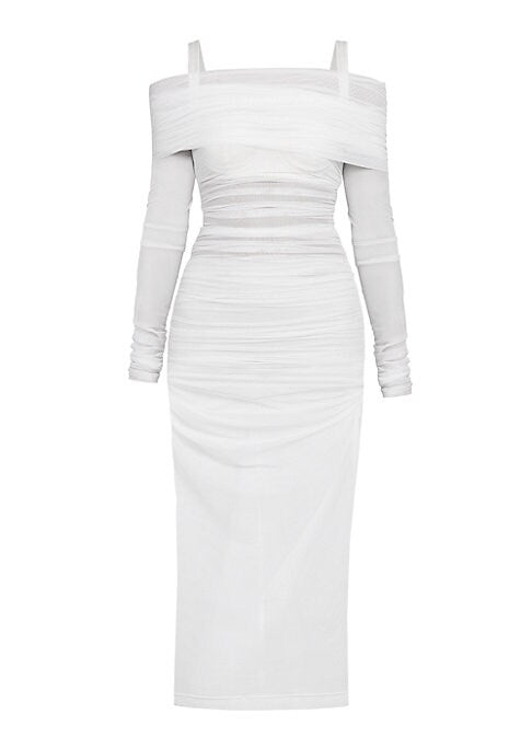 Sheer Elegance Midi Dress