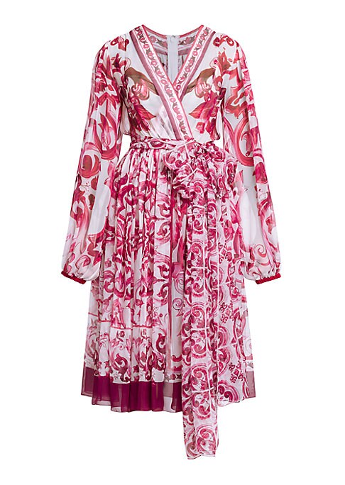 Charming Floral Silk Dress