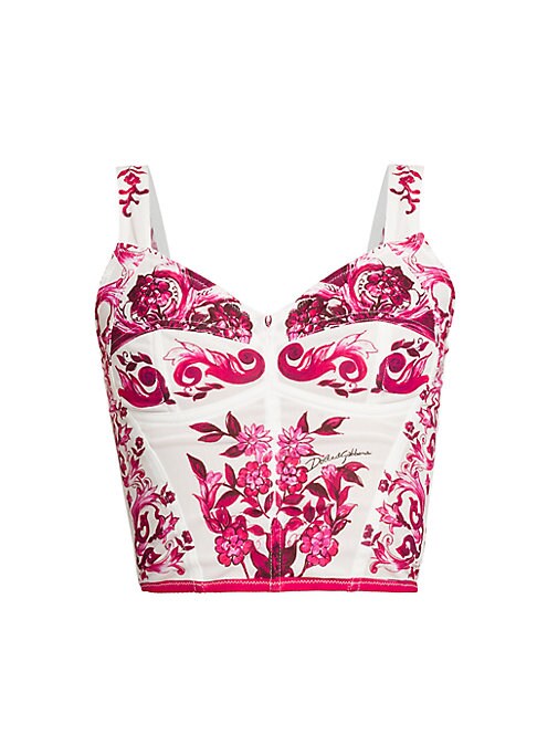 Vibrant Floral Corset Top