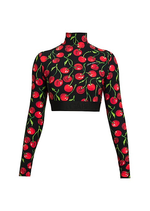 Cherry Jersey Crop Top