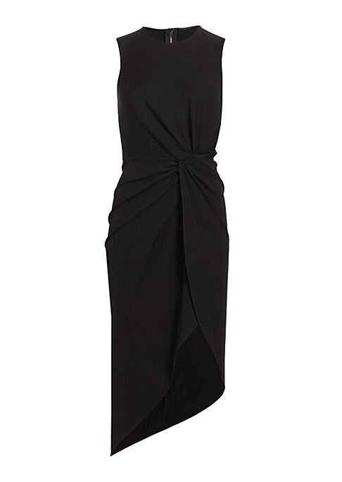 Asymmetric Elegance Midi Dress