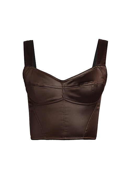 Sleek Satin Bustier Top