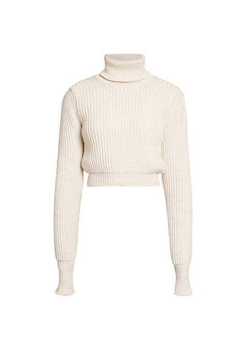 Chic Cropped Knit Sweater