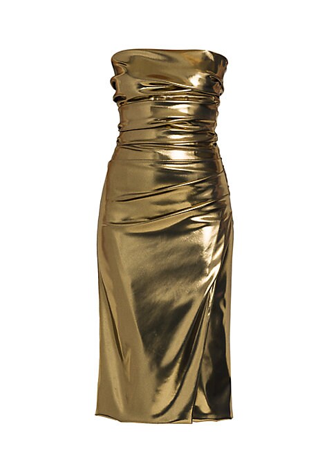 Metallic Strapless Elegance Dress